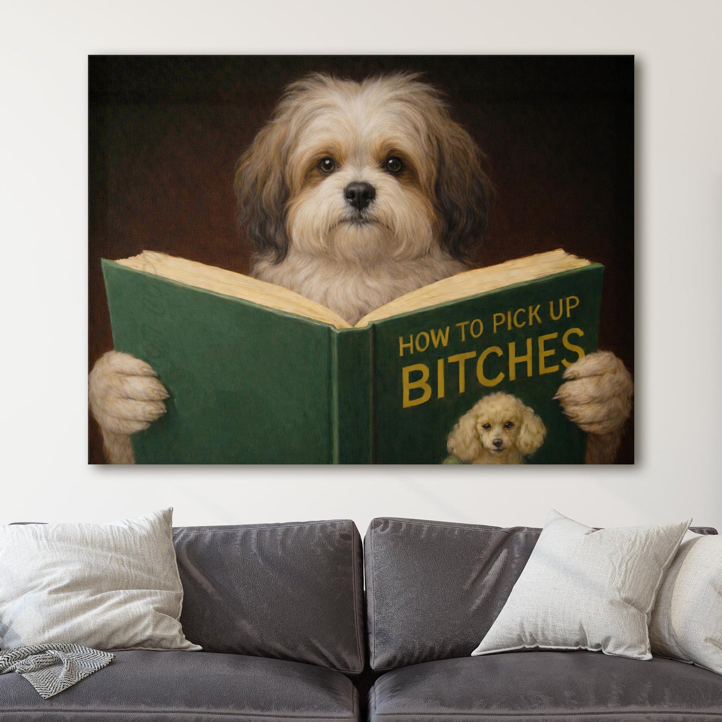 Havanese Dog Reading Dating Book
