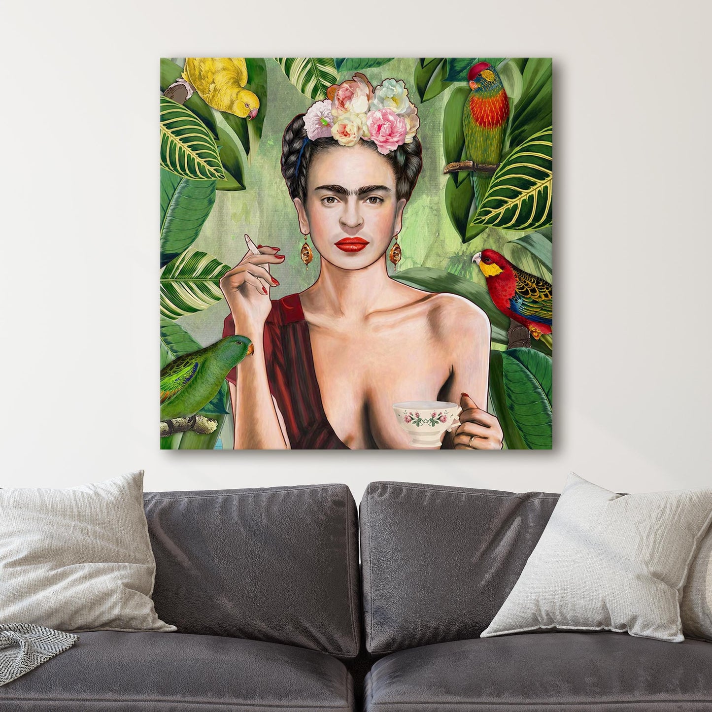 Frida Kahlo Coffee and Cigarette