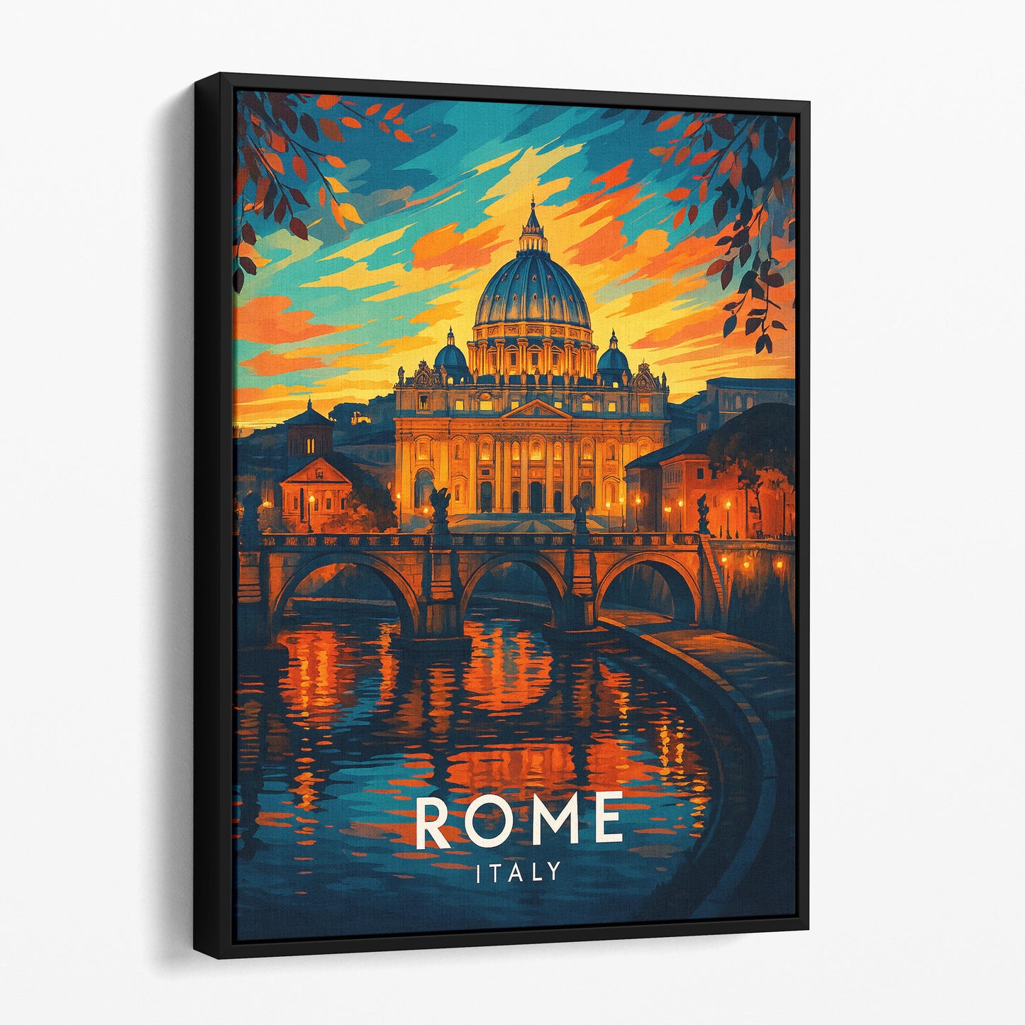 Rome Italy Vintage Travel Poster
