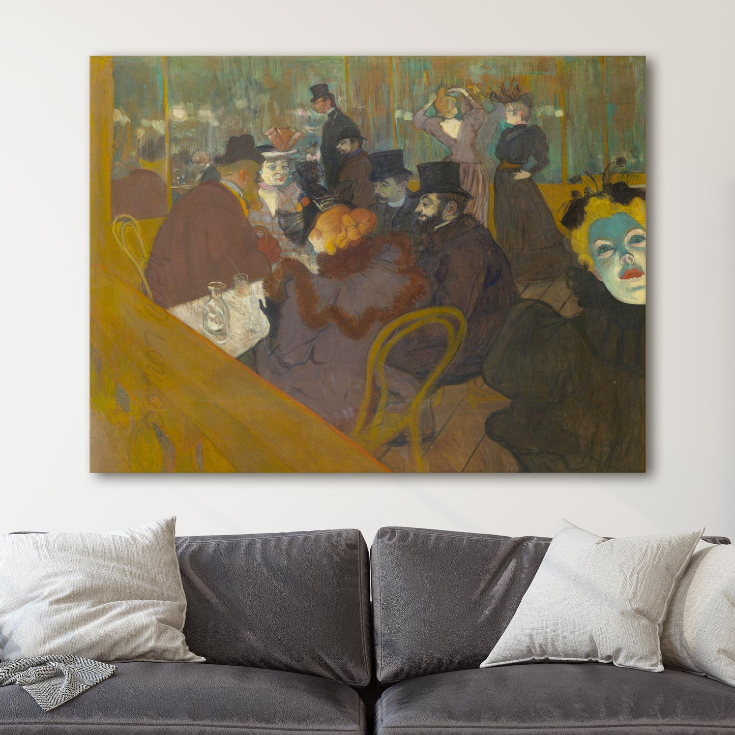 At the Moulin Rouge by Henri de Toulouse-Lautrec