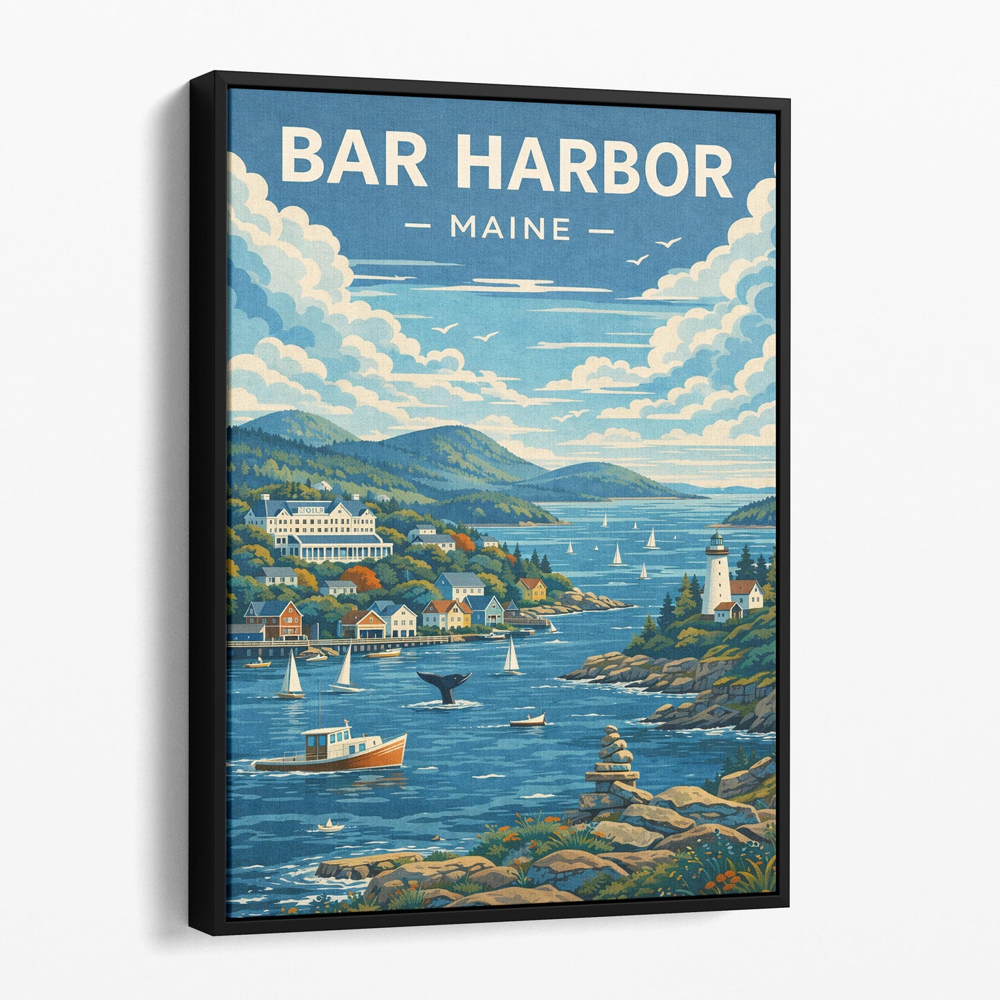 Bar Harbor Maine Travel Poster