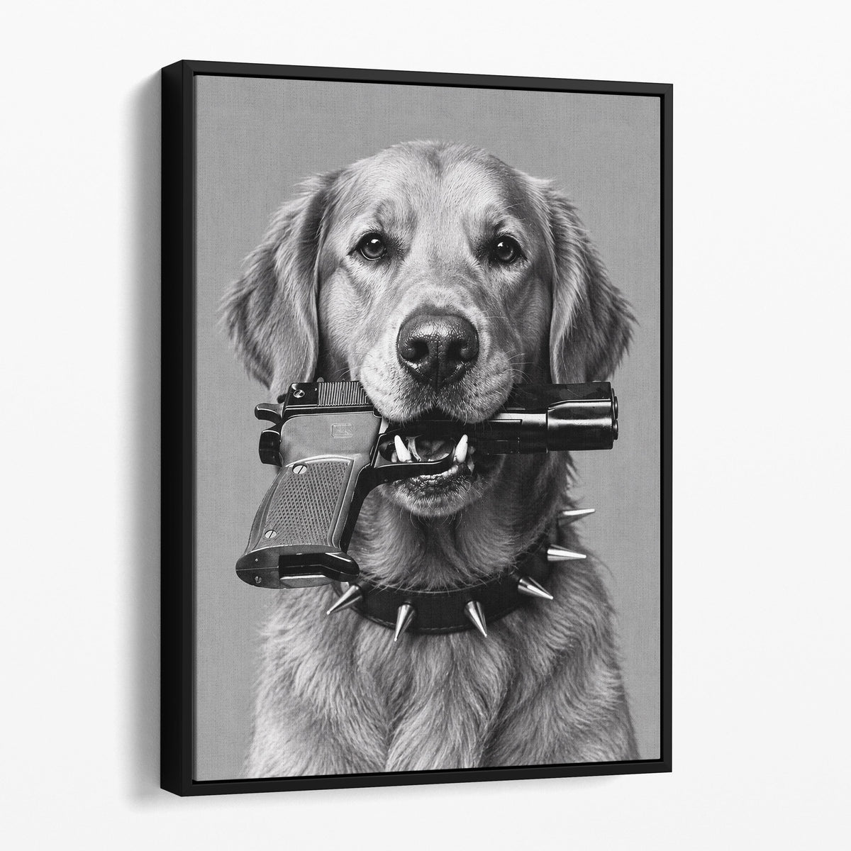 Golden Retriever Gun In Mouth