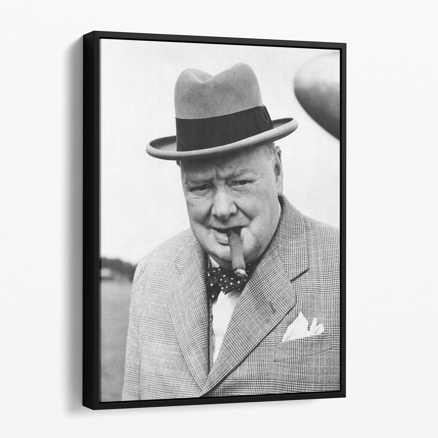 Winston Churchill Smoking A Cigar