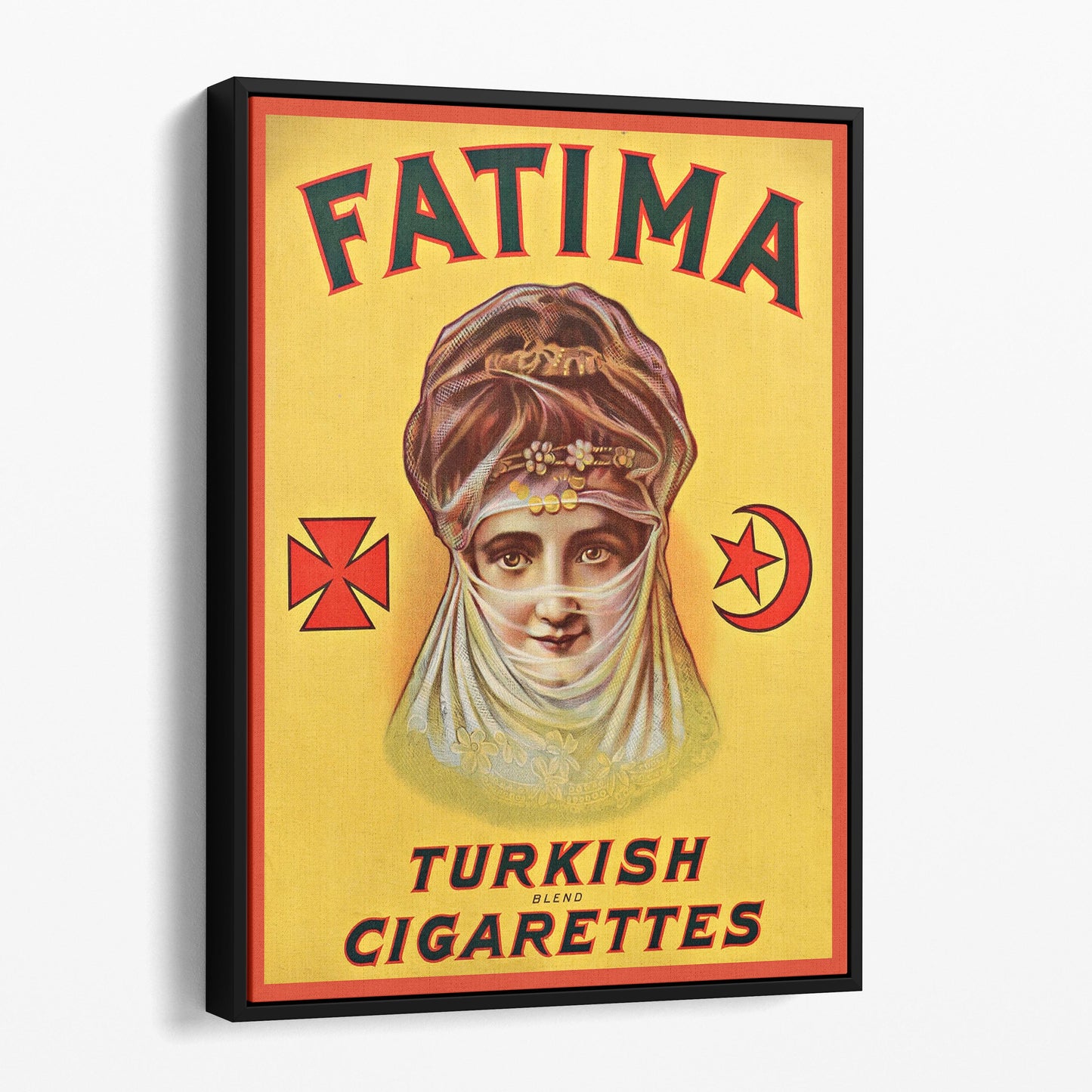 Fatima Turkish Cigarettes Vintage Advertising Poster