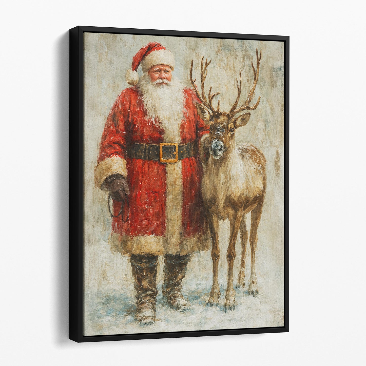 Santa Claus With Reindeer