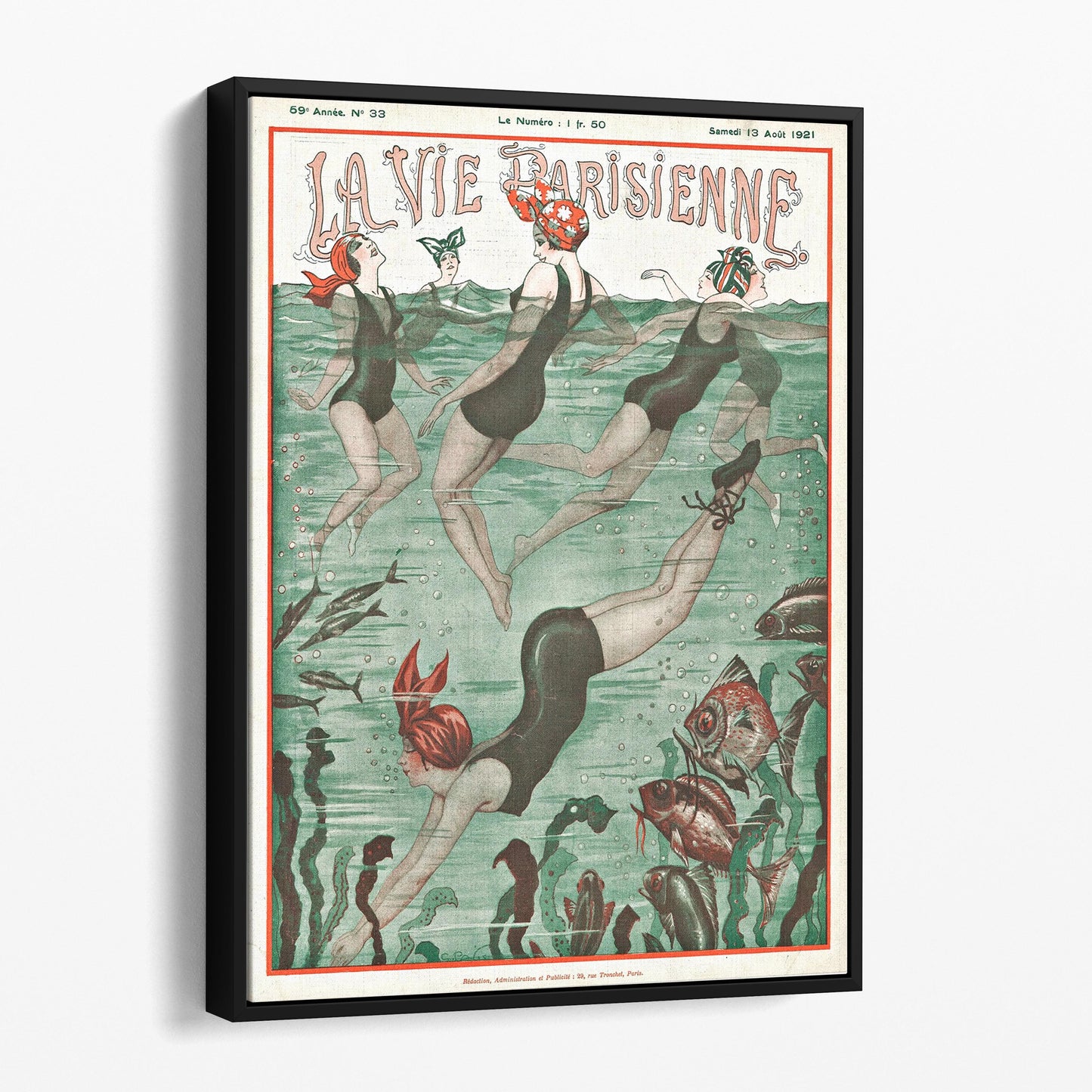 La Vie Parisienne "Flapper Girls Swimming" by George Pavis