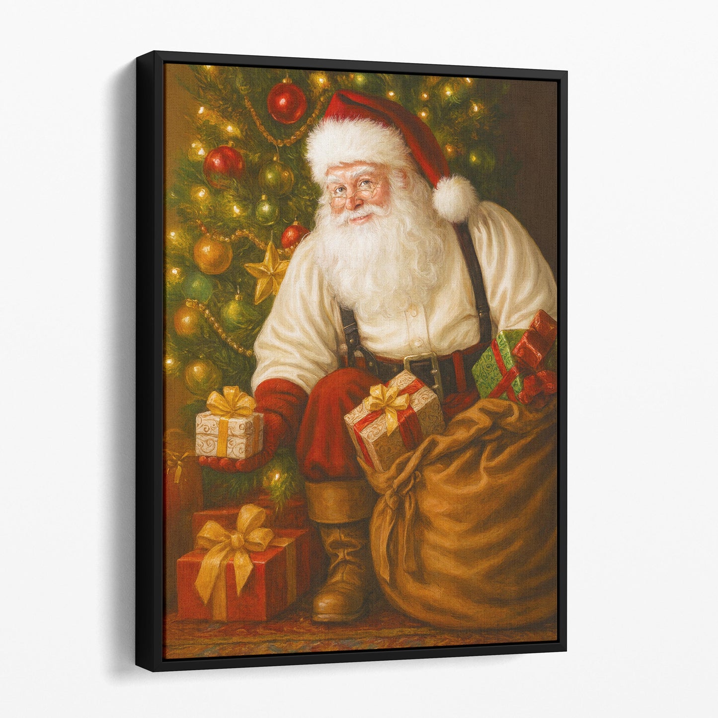 Santa Claus Delivering Presents