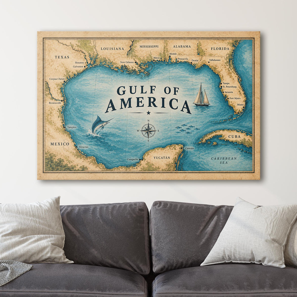 Gulf of America Map