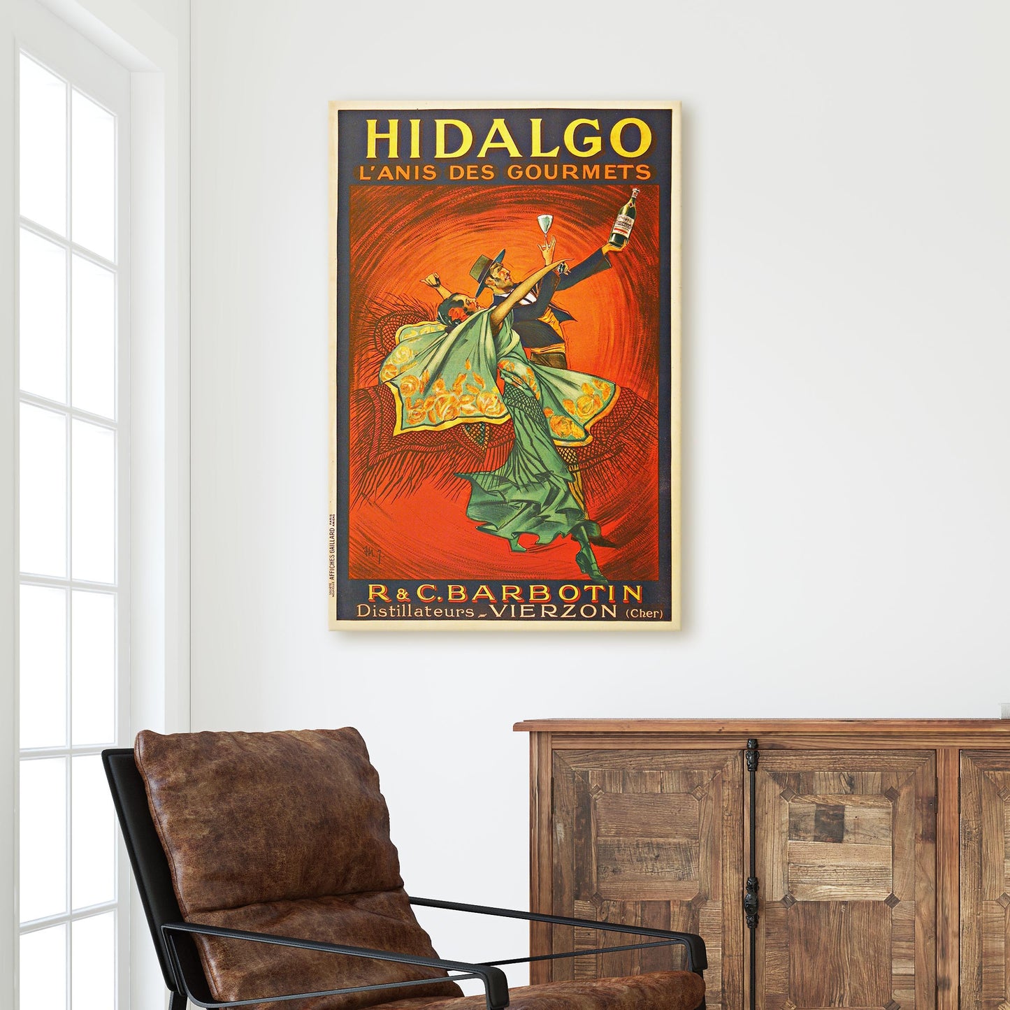 Original Vintage Flamenco Poster Hidalgo Liquor c1935