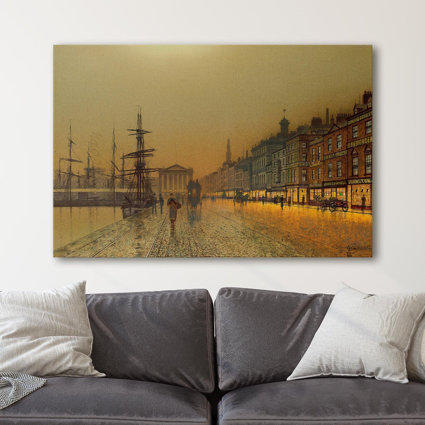 Greenock Harbour at Night (1893) - John Atkinson Grimshaw
