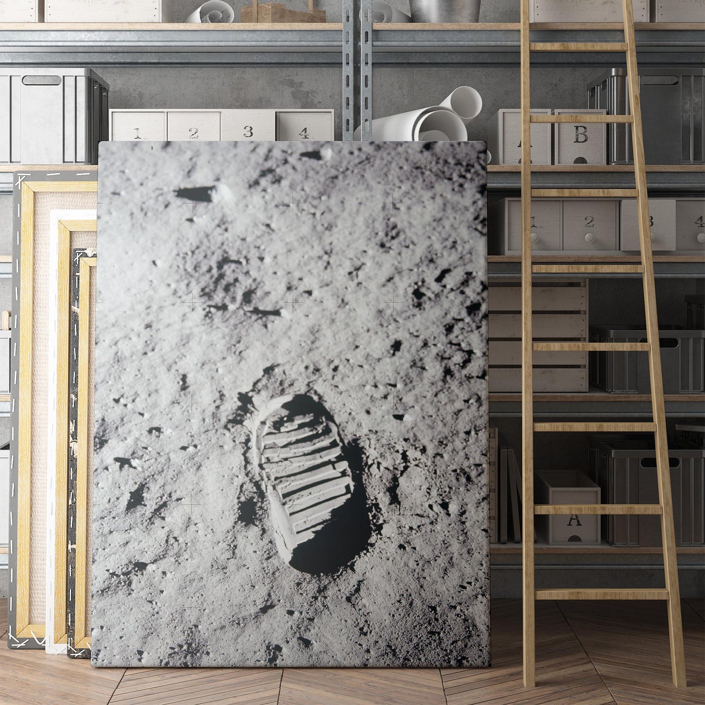 Buzz Aldrin Boot Print On The Moon