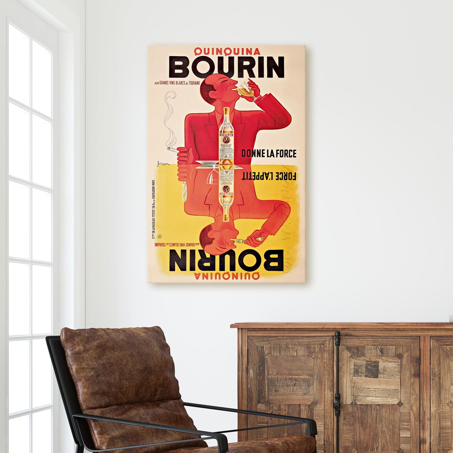 Bourin Quinquina Jaques Bellenger Vintage Advertising Poster