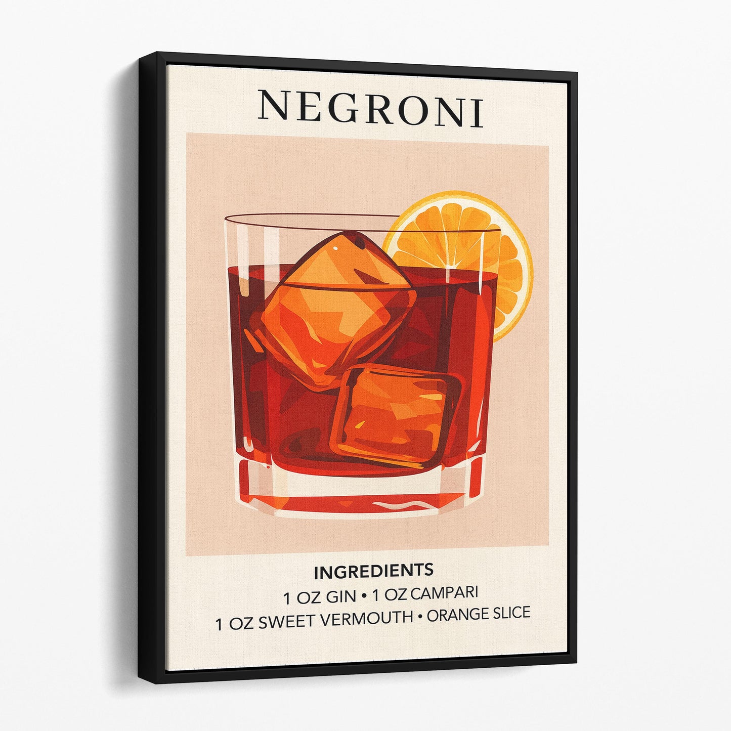 Negroni Vintage Drink Poster