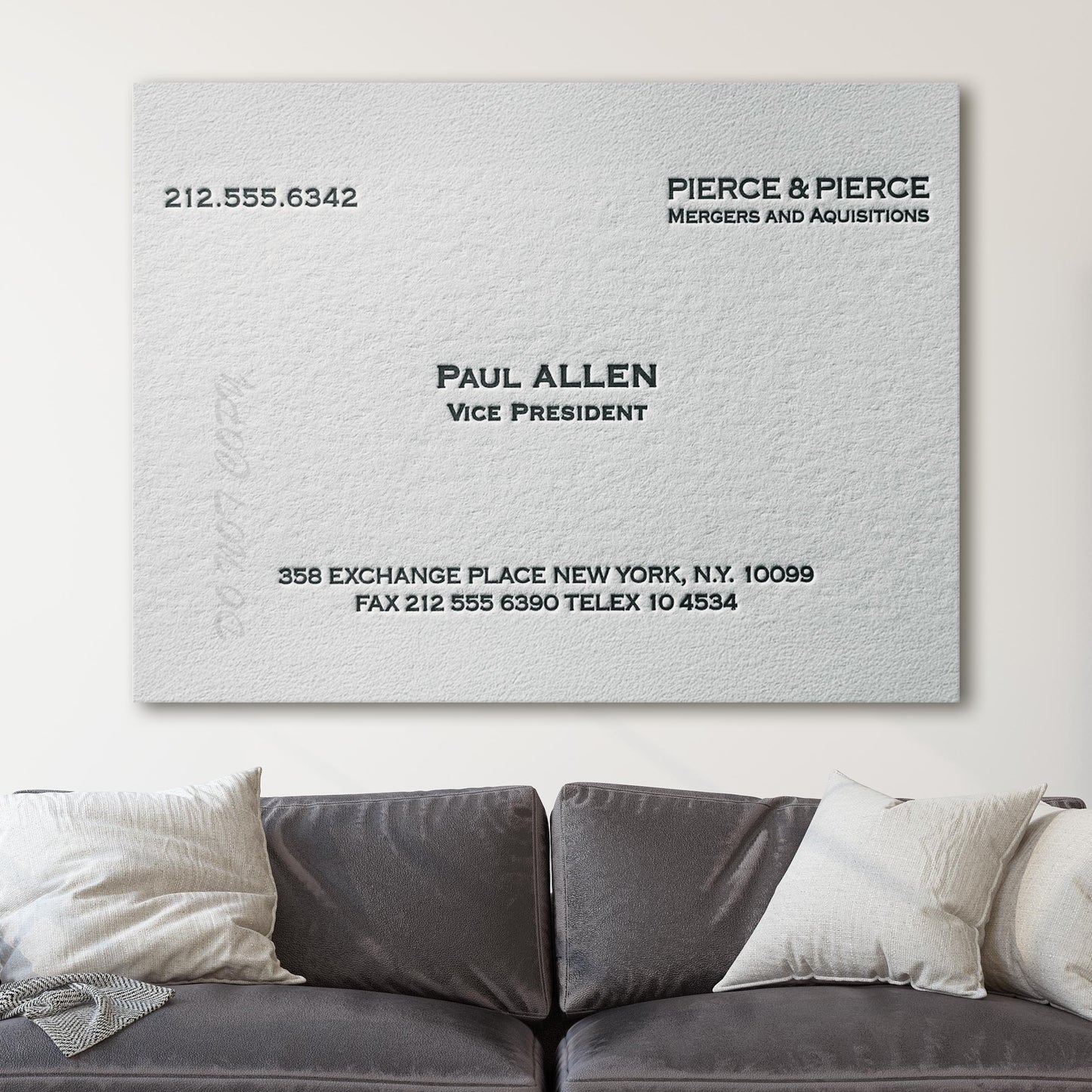 Paul Allen Business Card American Psycho