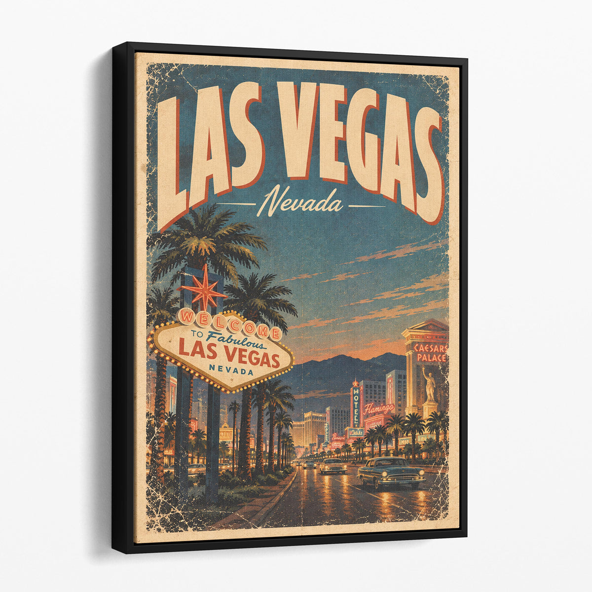 Las Vegas Vintage Travel Poster