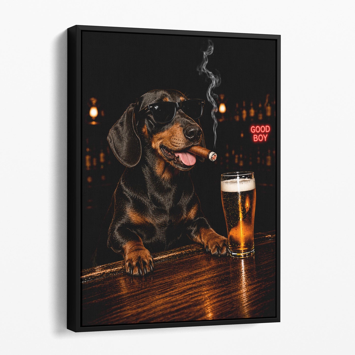 Dachshund Beer And A Cigar