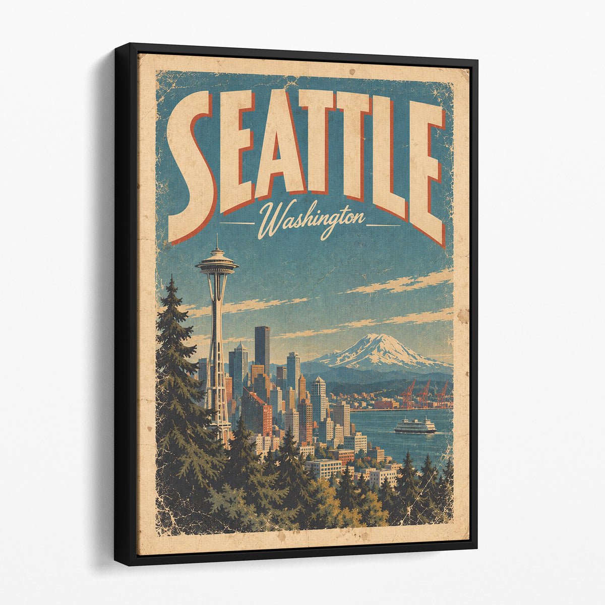 Seattle Vintage Travel Poster