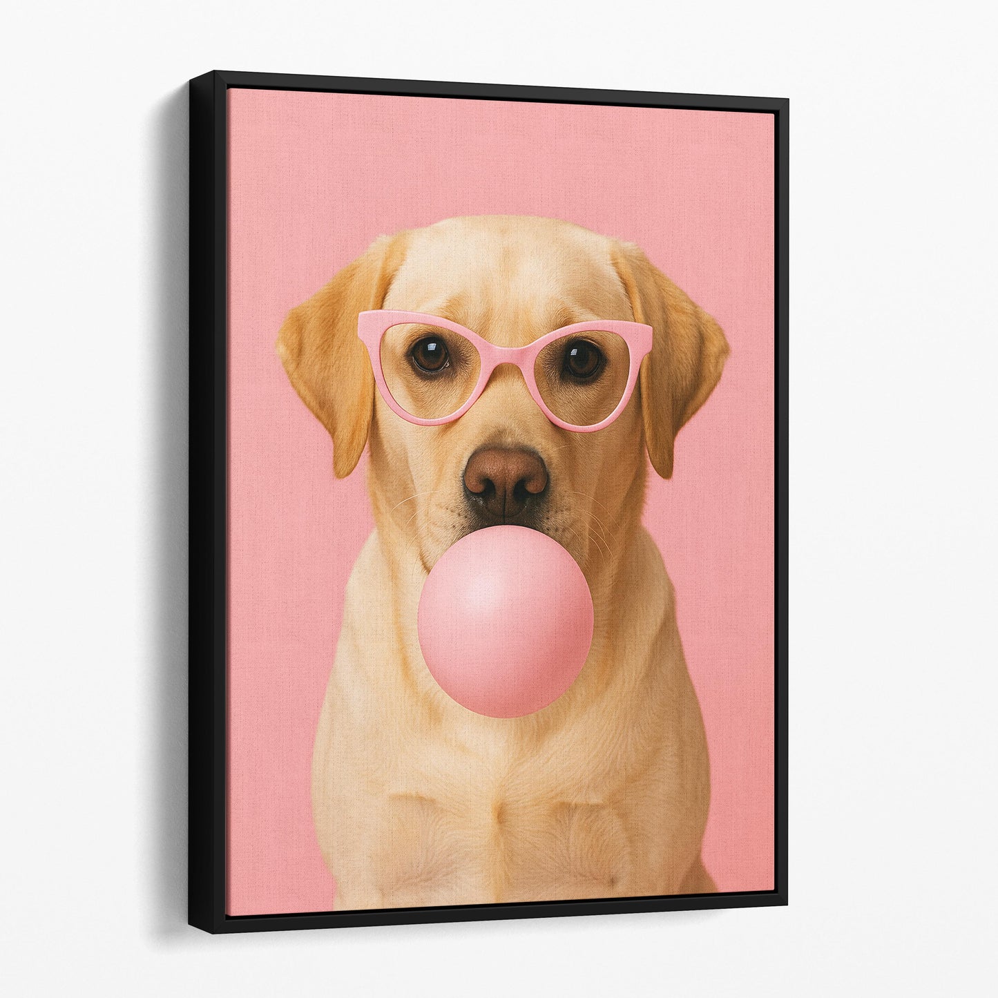 Yellow Labrador Dog Pink Bubble Gum Sunglasses