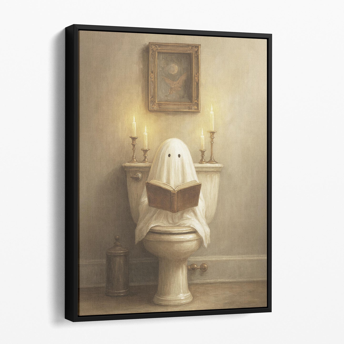 Ghost Reading A Book On The Toilet