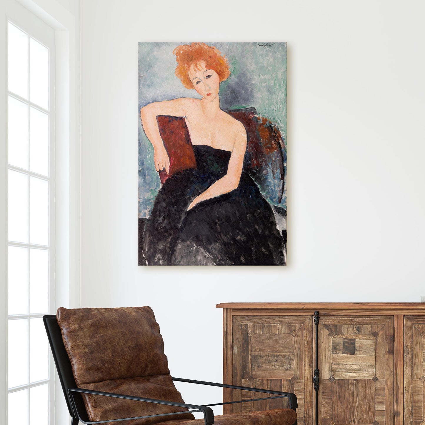 Redheaded Girl In Evening Dress, 1918 by Amedeo Modigliani