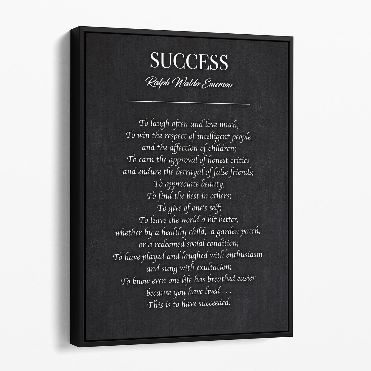 Success - Ralph Waldo Emerson