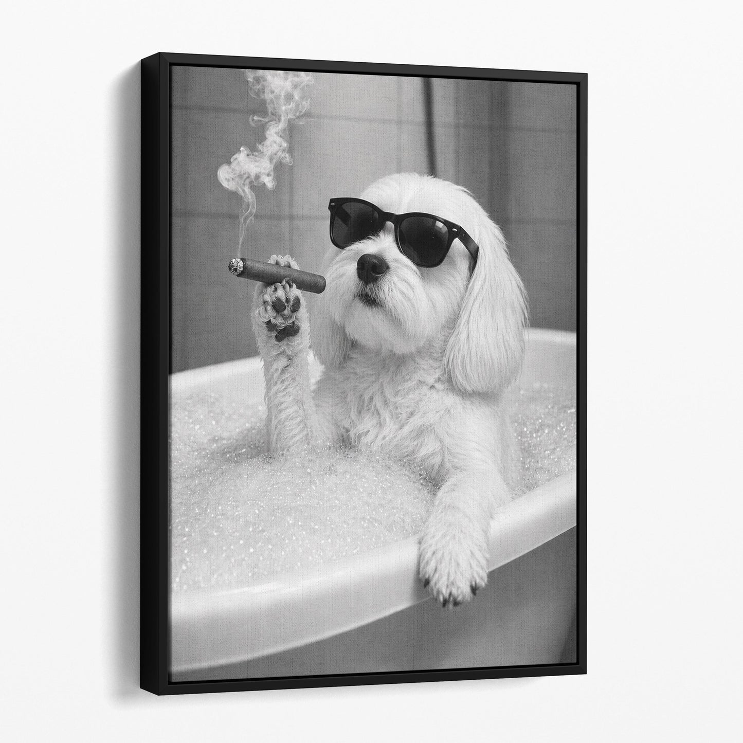 Maltese Dog Bathtub Cigar