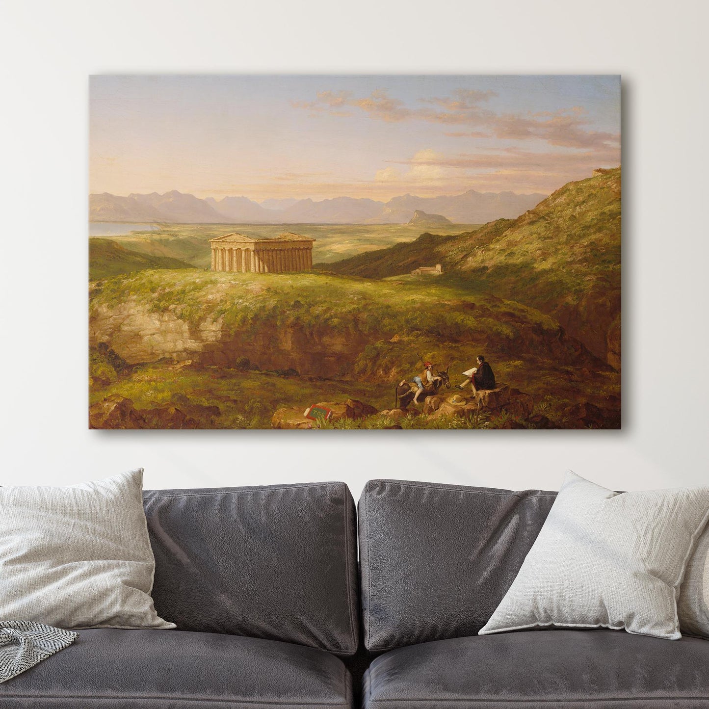 The Temple of Segesta with the Artist Sketching 1843 - Thomas Cole