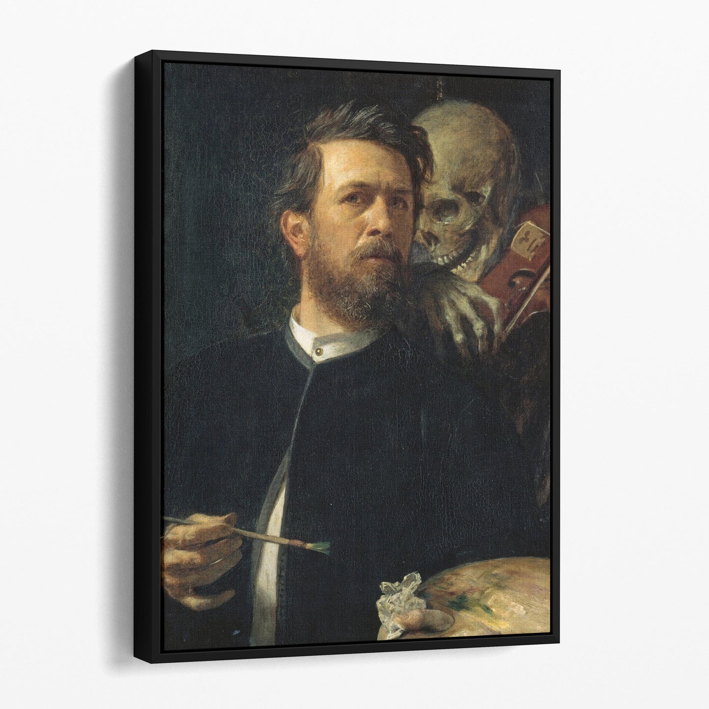 Self Portrait With Death Playing The Fiddle By Arnold Bocklin