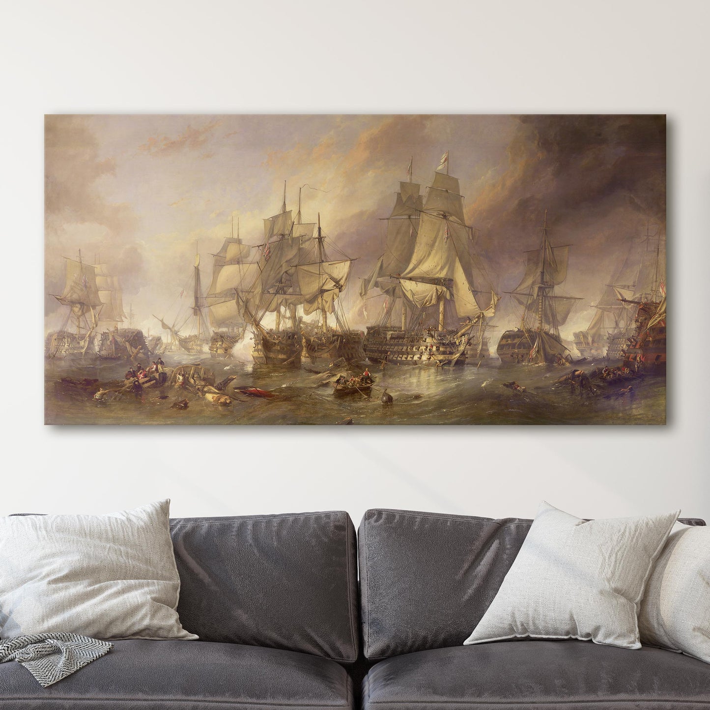 The Battle of Trafalgar by William Clarkson Stanfield