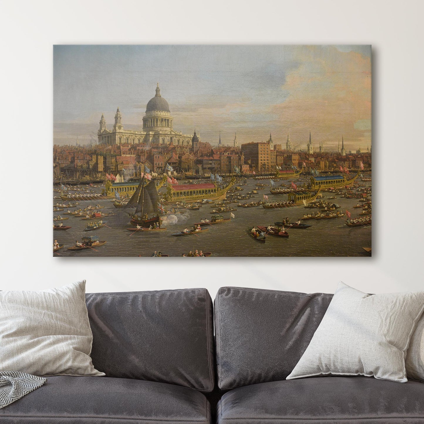 The River Thames with St. Paul's Cathedral on Lord Mayor's Day