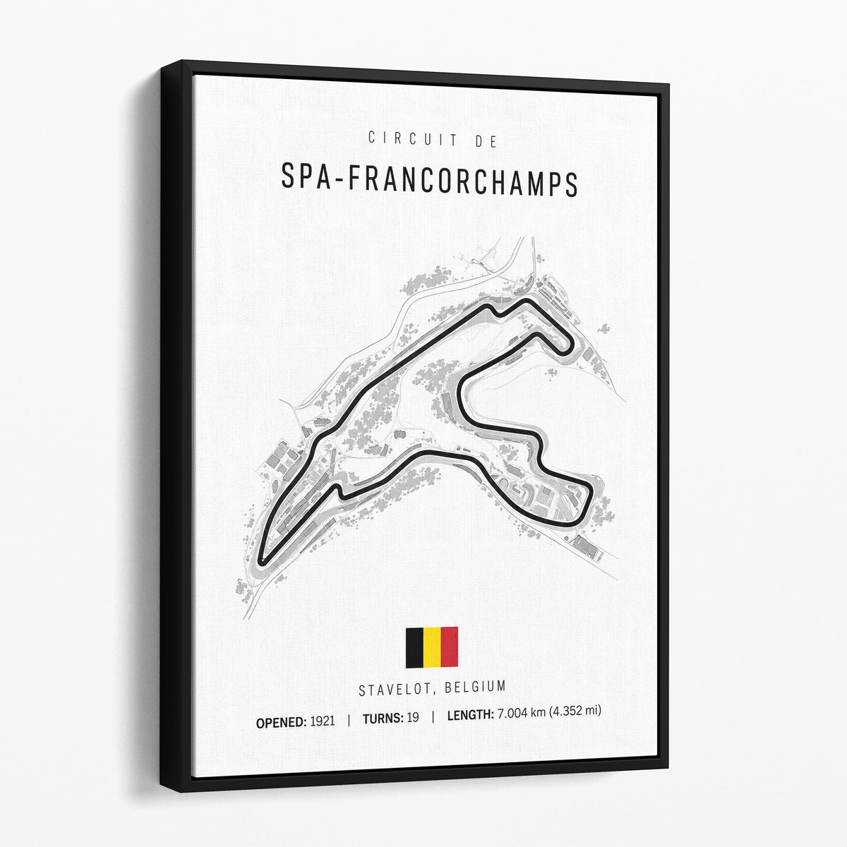 Belgium Grand Prix Race Track Map