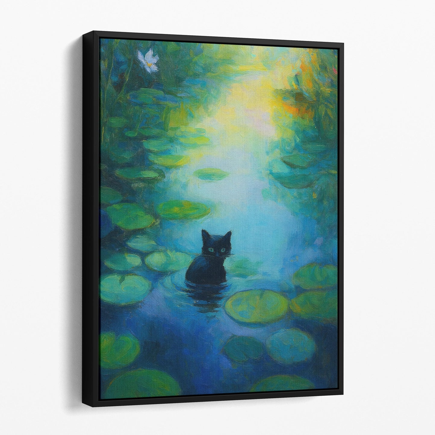 Water Lilies With Cat Claude Monet