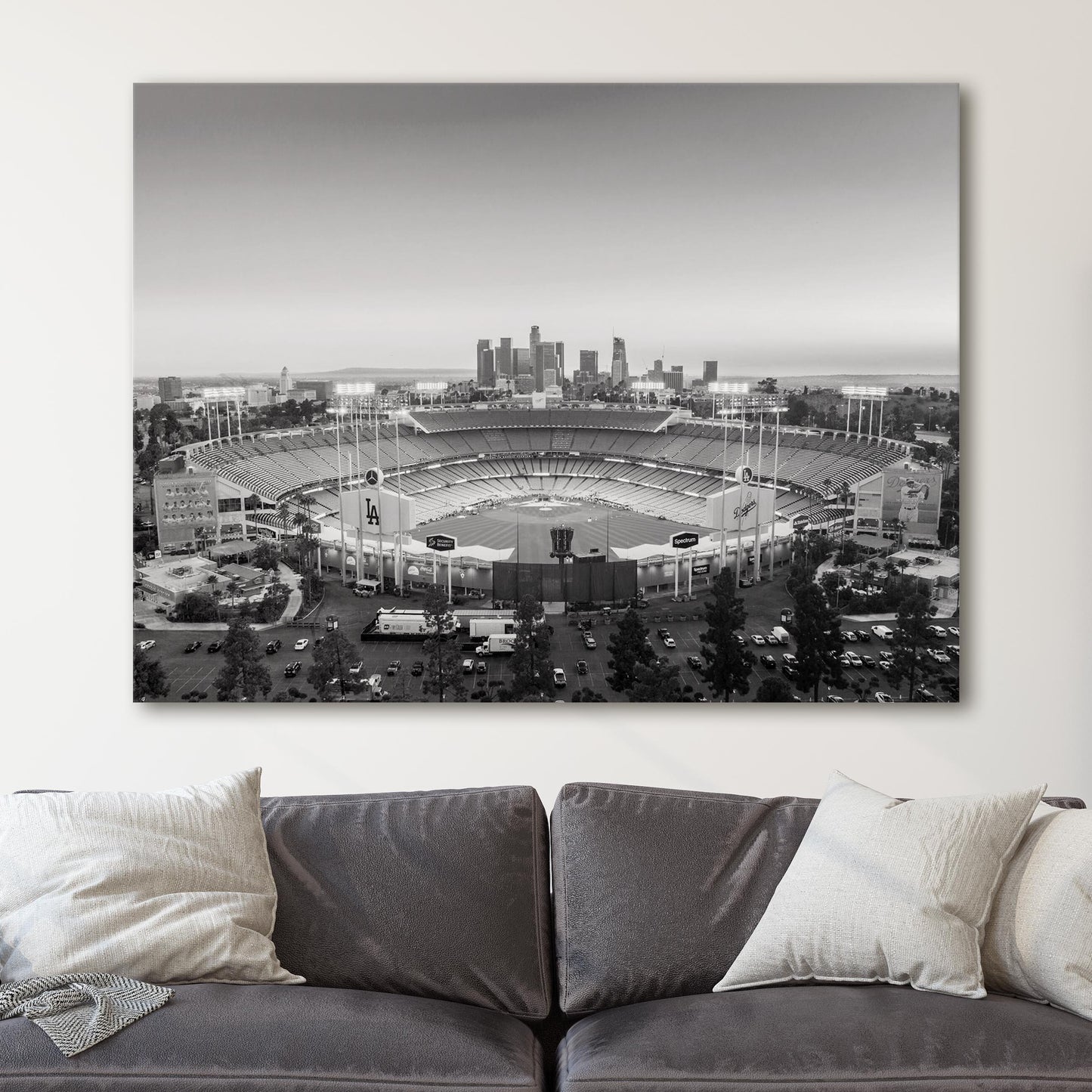 Dodger Stadium & Los Angeles Downtown