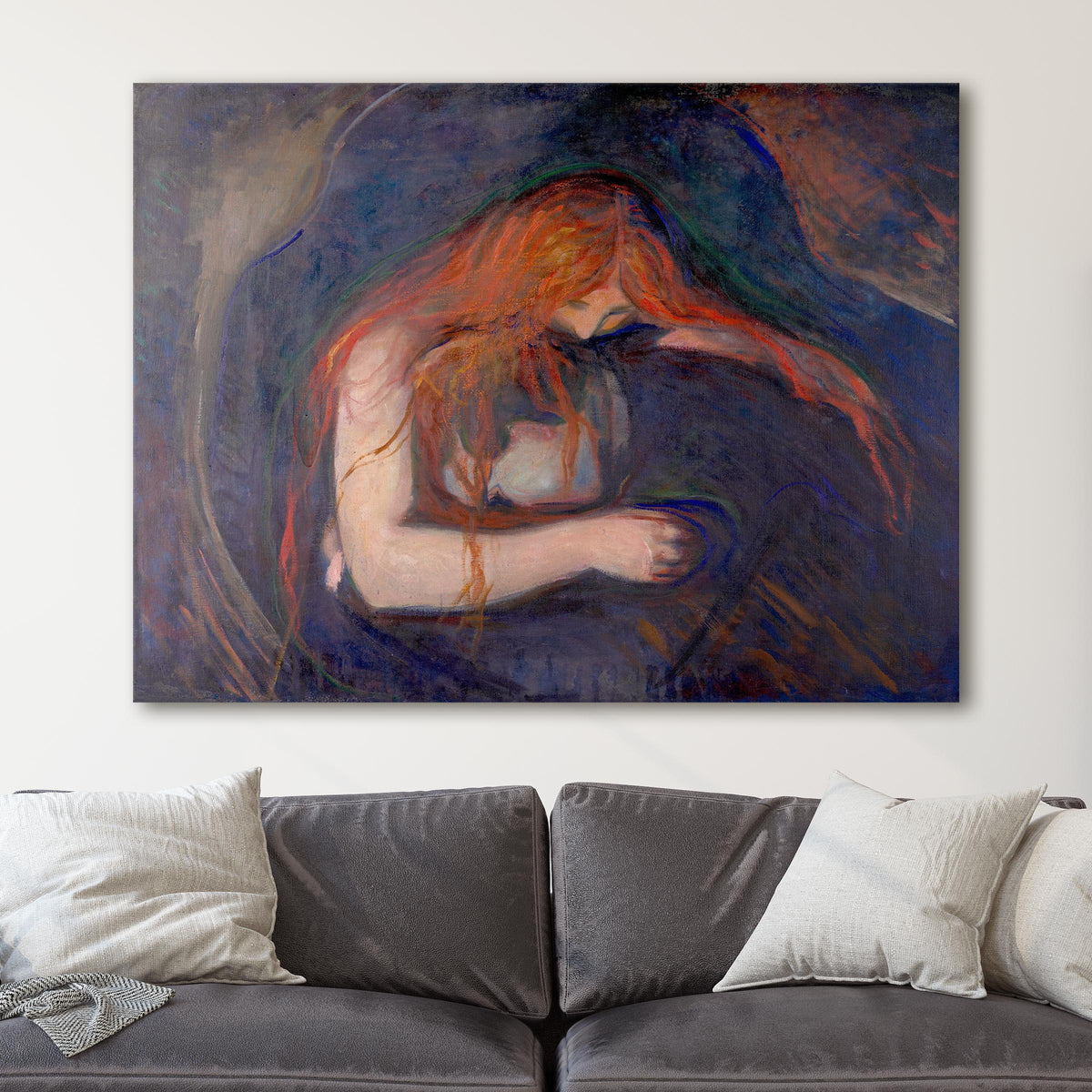 Vampire (1895) Love and Pain - Edvard Munch