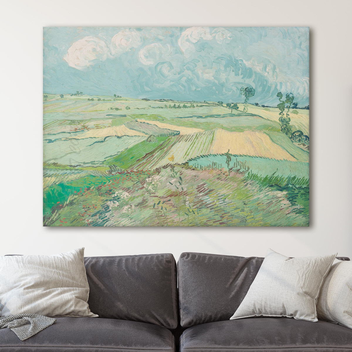 Wheat Fields at Auvers Under Clouded Sky by Van Gogh