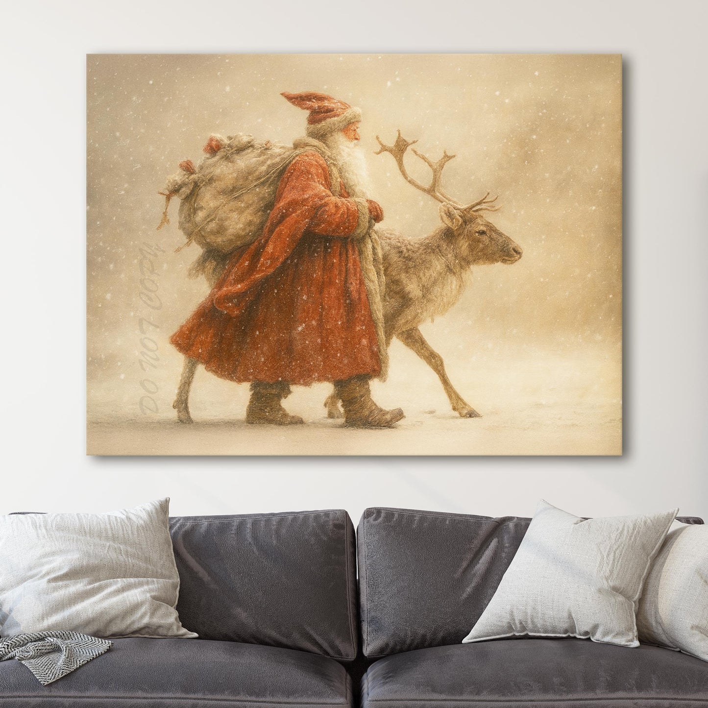 Santa Claus With Reindeer