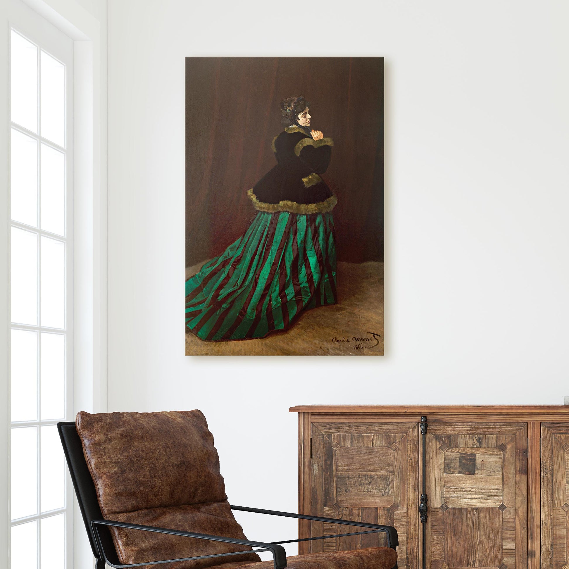 Camille (The Woman in the Green Dress) by Claude Monet Canvas Wall Art Prints Big Canvas Art Prints Camille (The Woman in the Green Dress) by Claude Monet Canvas Wall Art Prints Big Canvas Art Prints