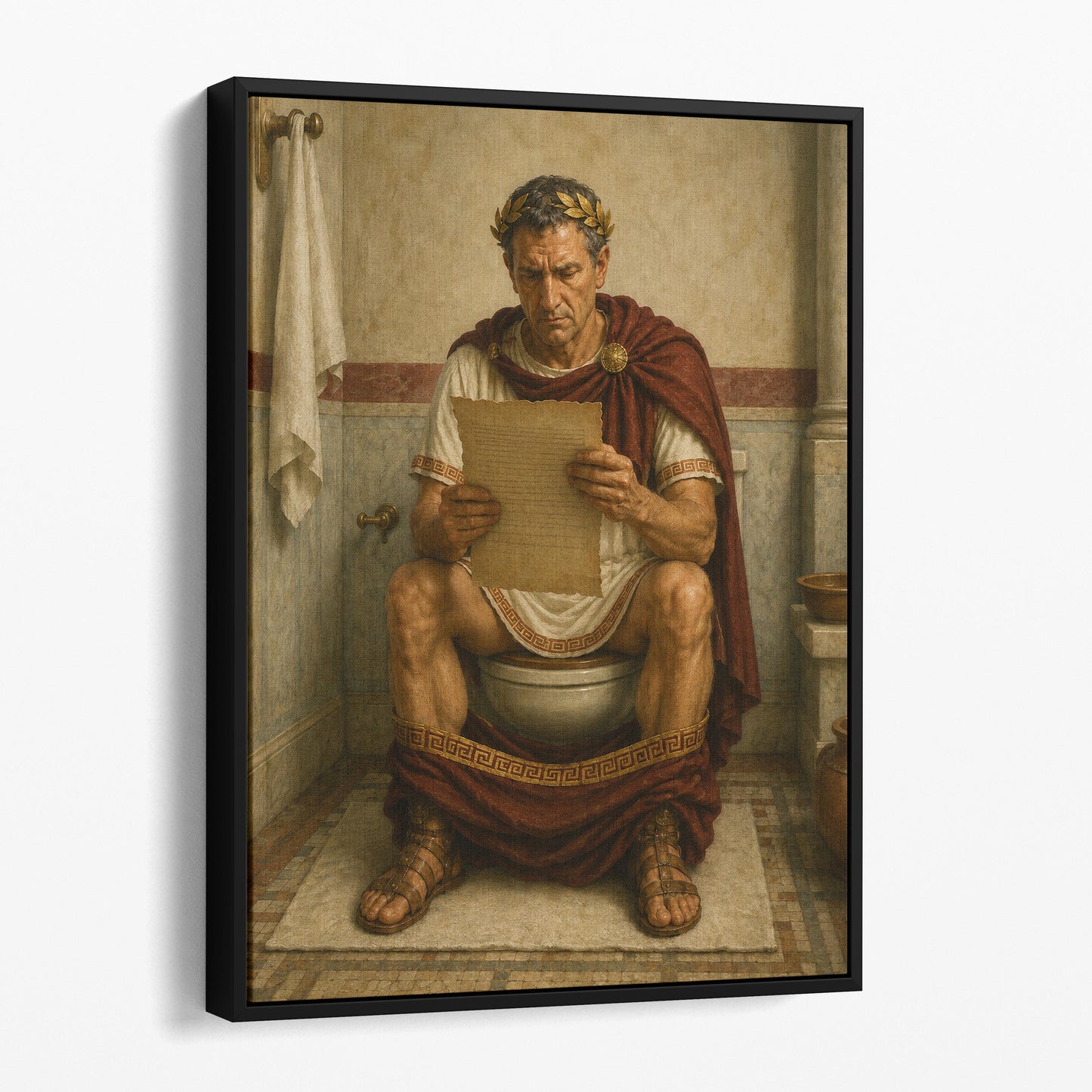 Julius Caesar Reading On The Toilet