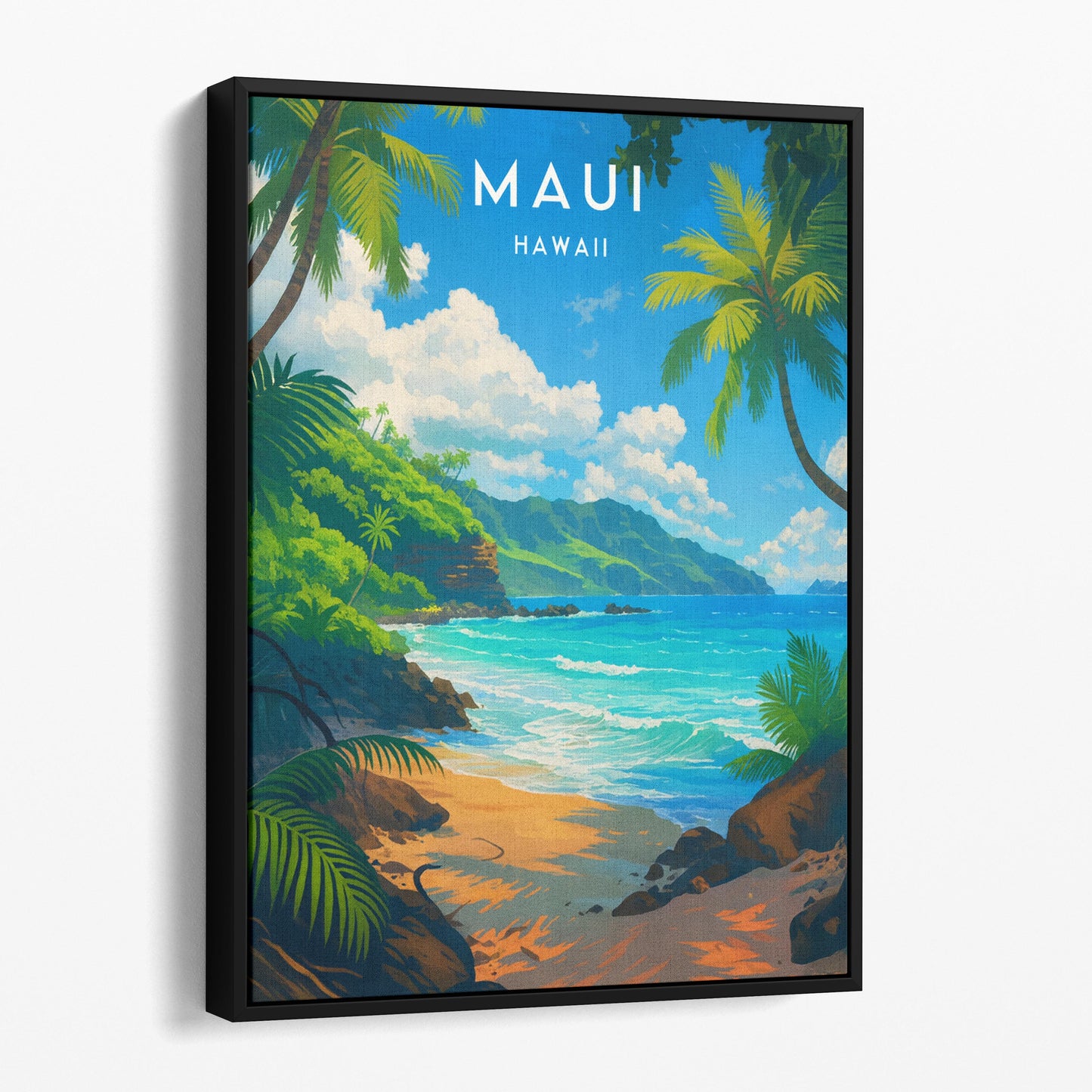 Maui Hawaii Vintage Travel Poster
