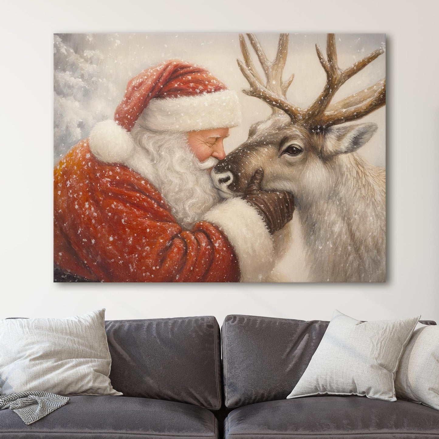 Santa With Reindeer
