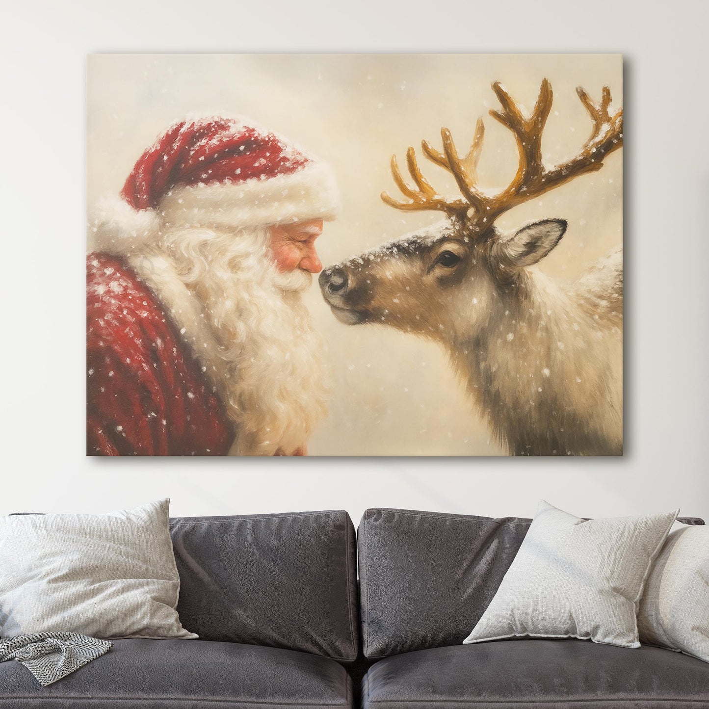 Santa Claus And Reindeer