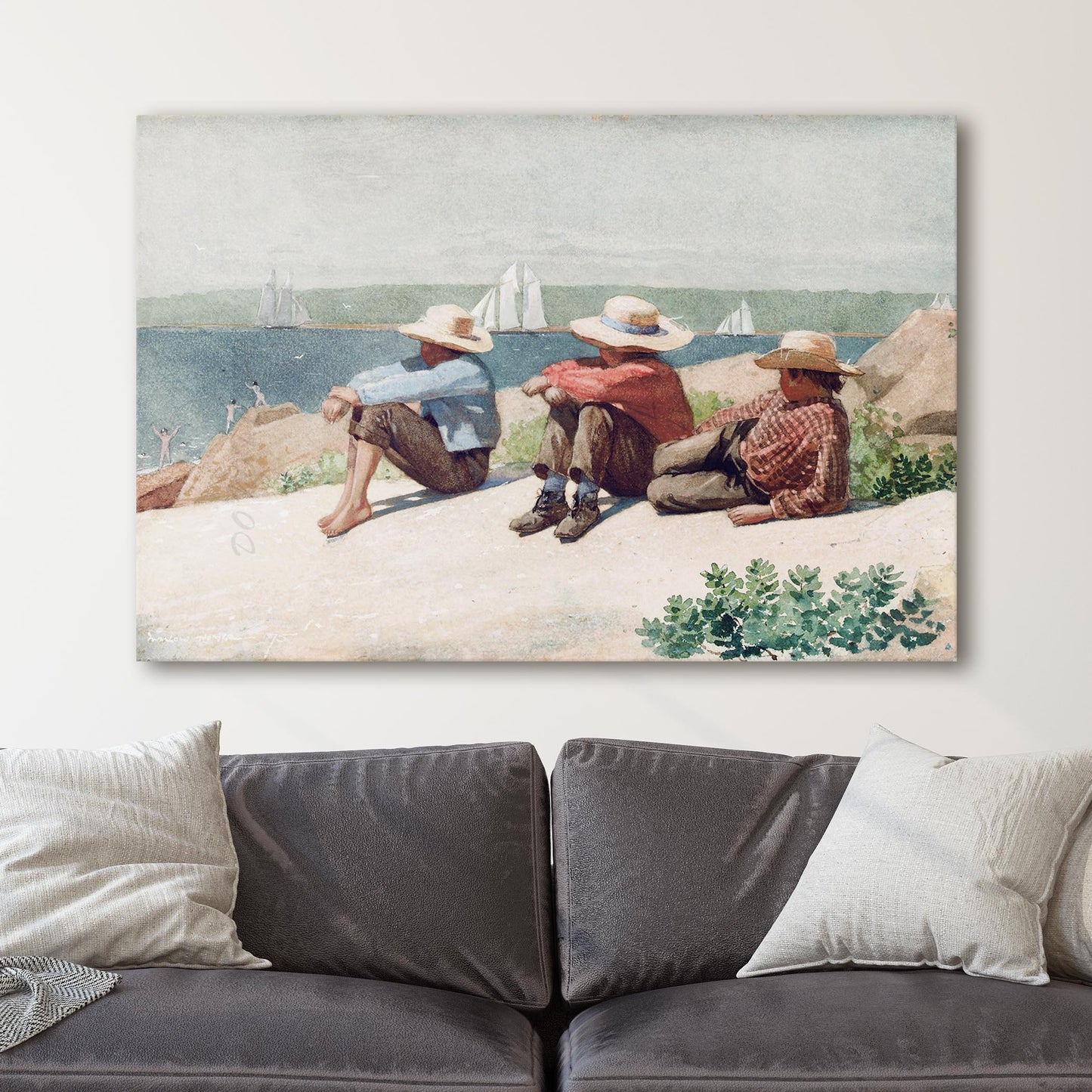 Watching the Ships, Gloucester, 1875 by Winslow Homer