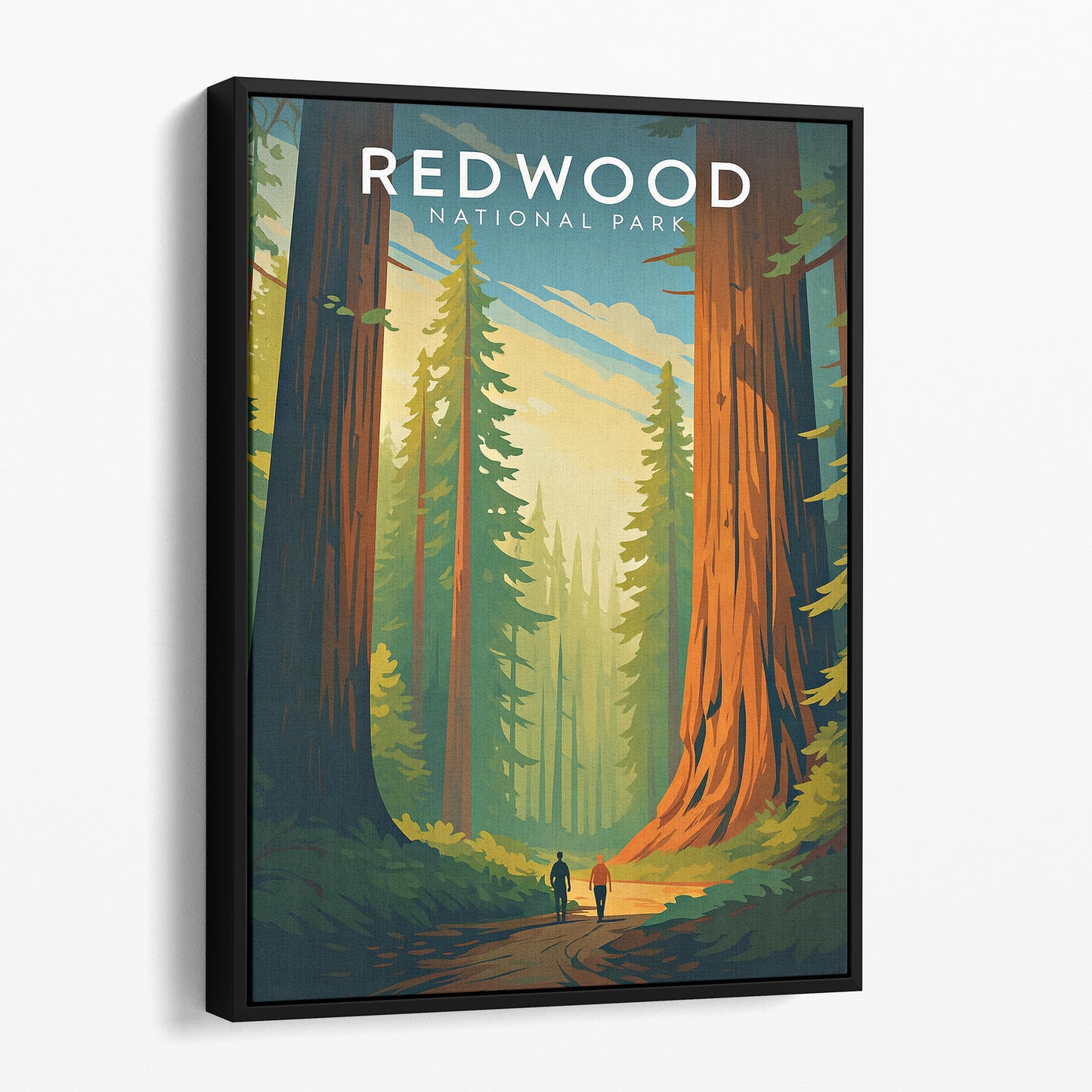 Redwood National Park Vintage Travel Poster