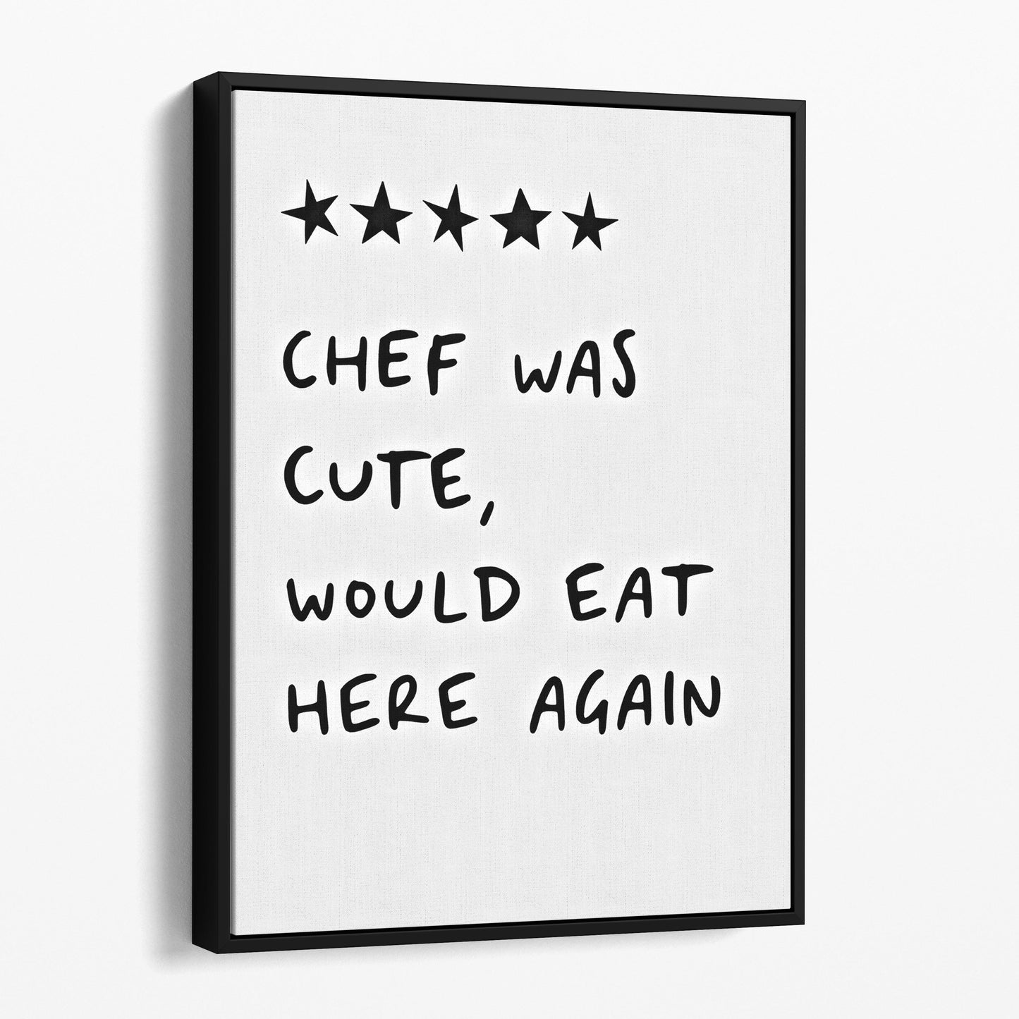 Chef Was Cute Would Eat Here Again Kitchen Wall Sign II