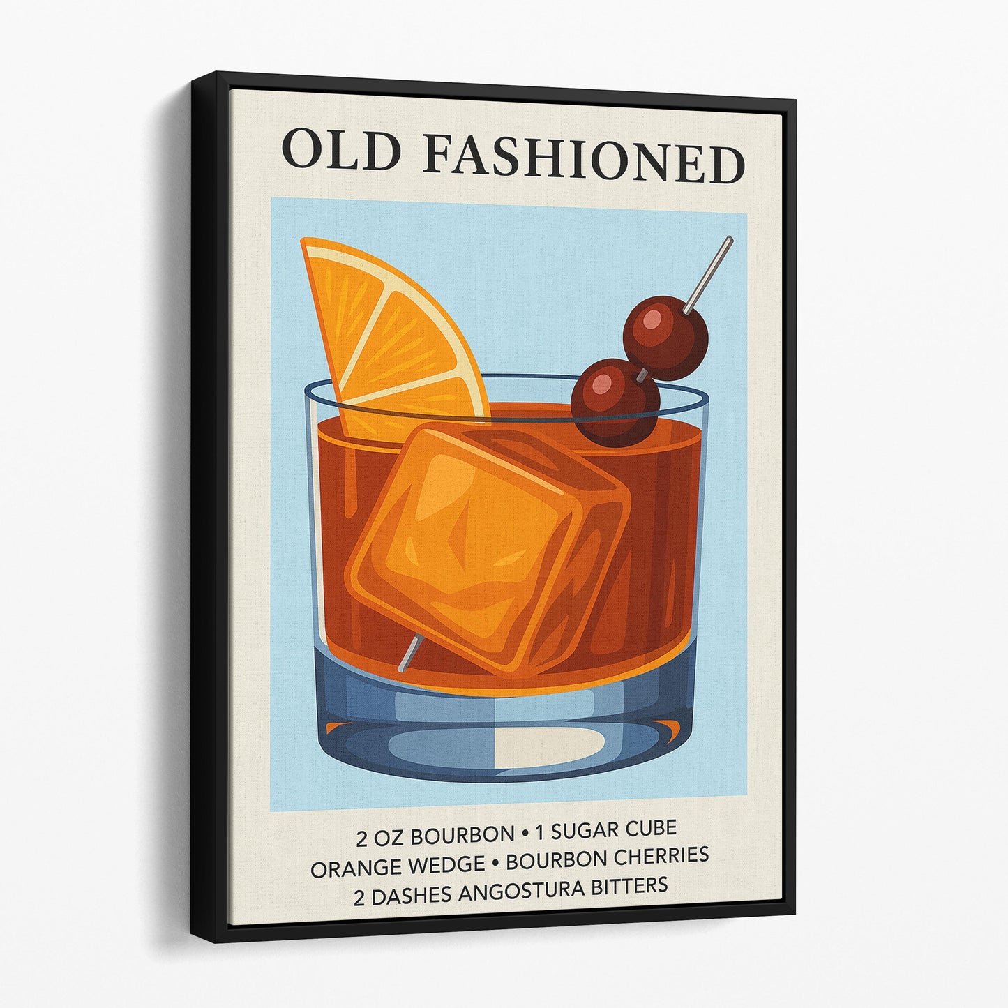 Old Fashioned Cocktail Vintage Drink Poster