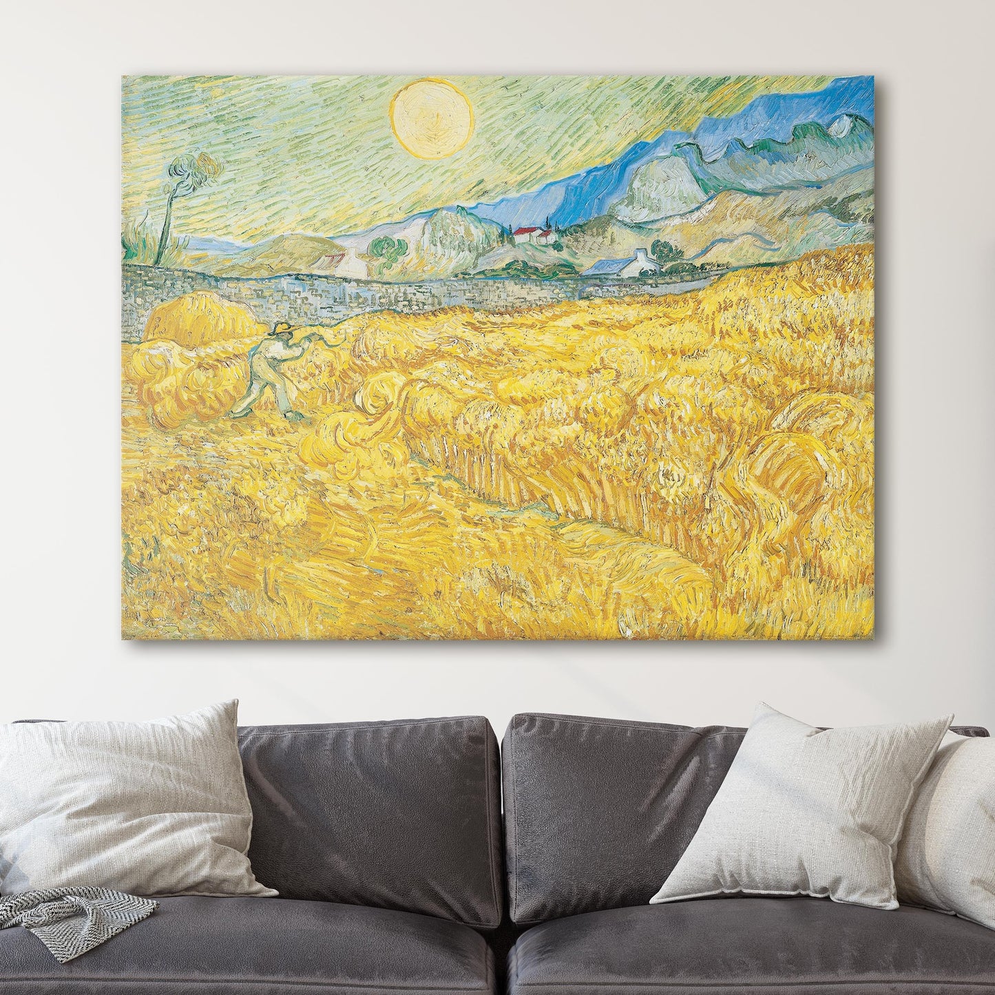 Wheat Field Behind Saint-Paul Hospital with a Reaper - Vincent van Gogh