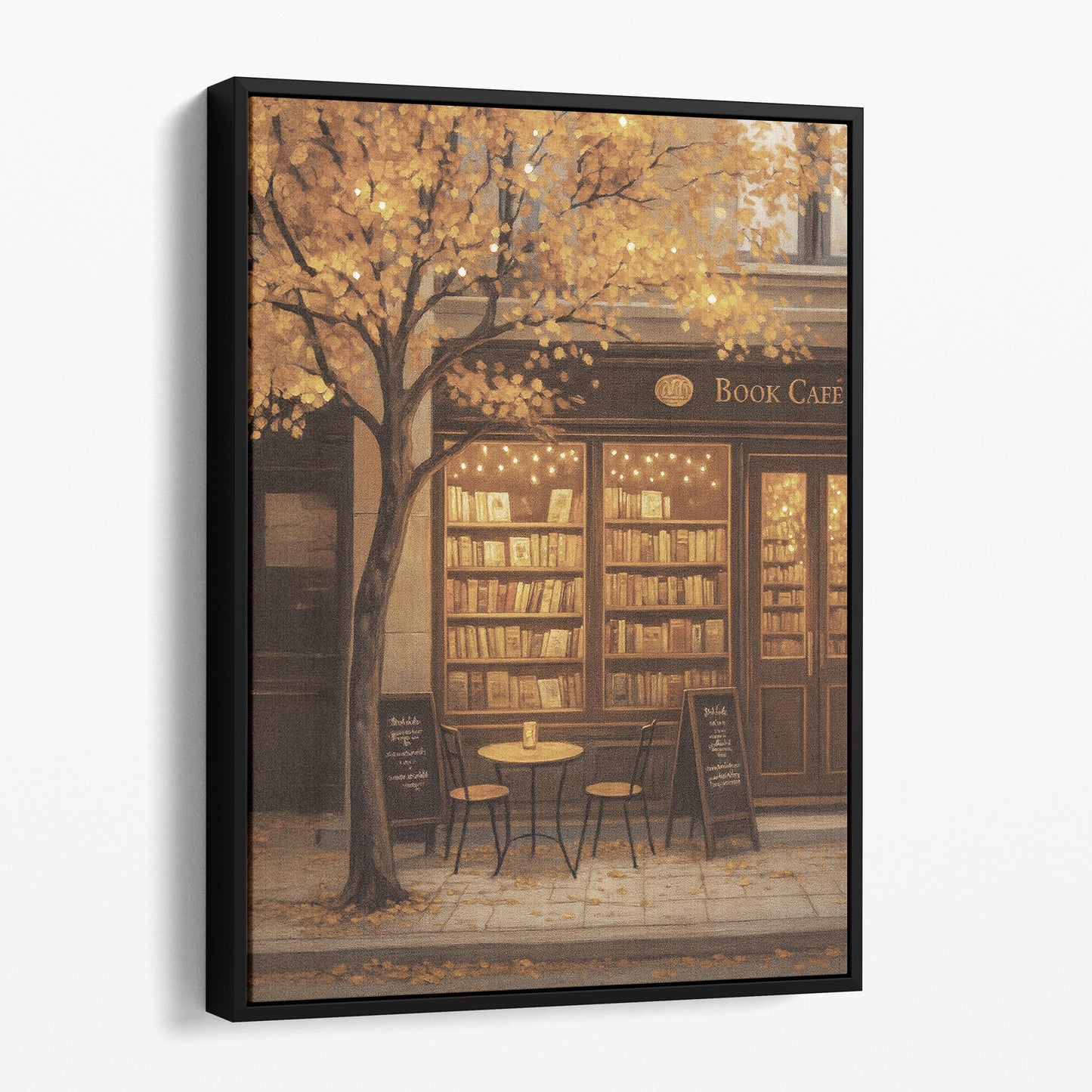 Book Shop Cafe In Autumn