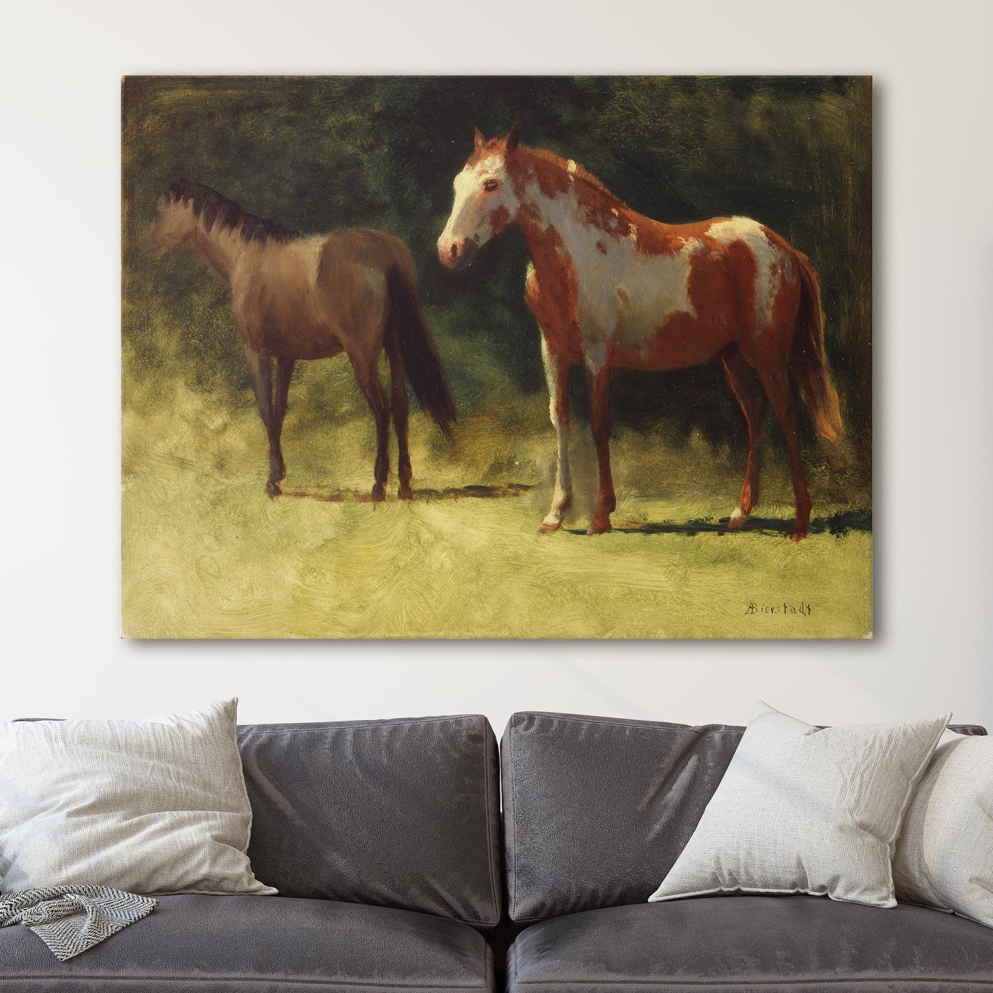 Two Horses by Albert Bierstadt