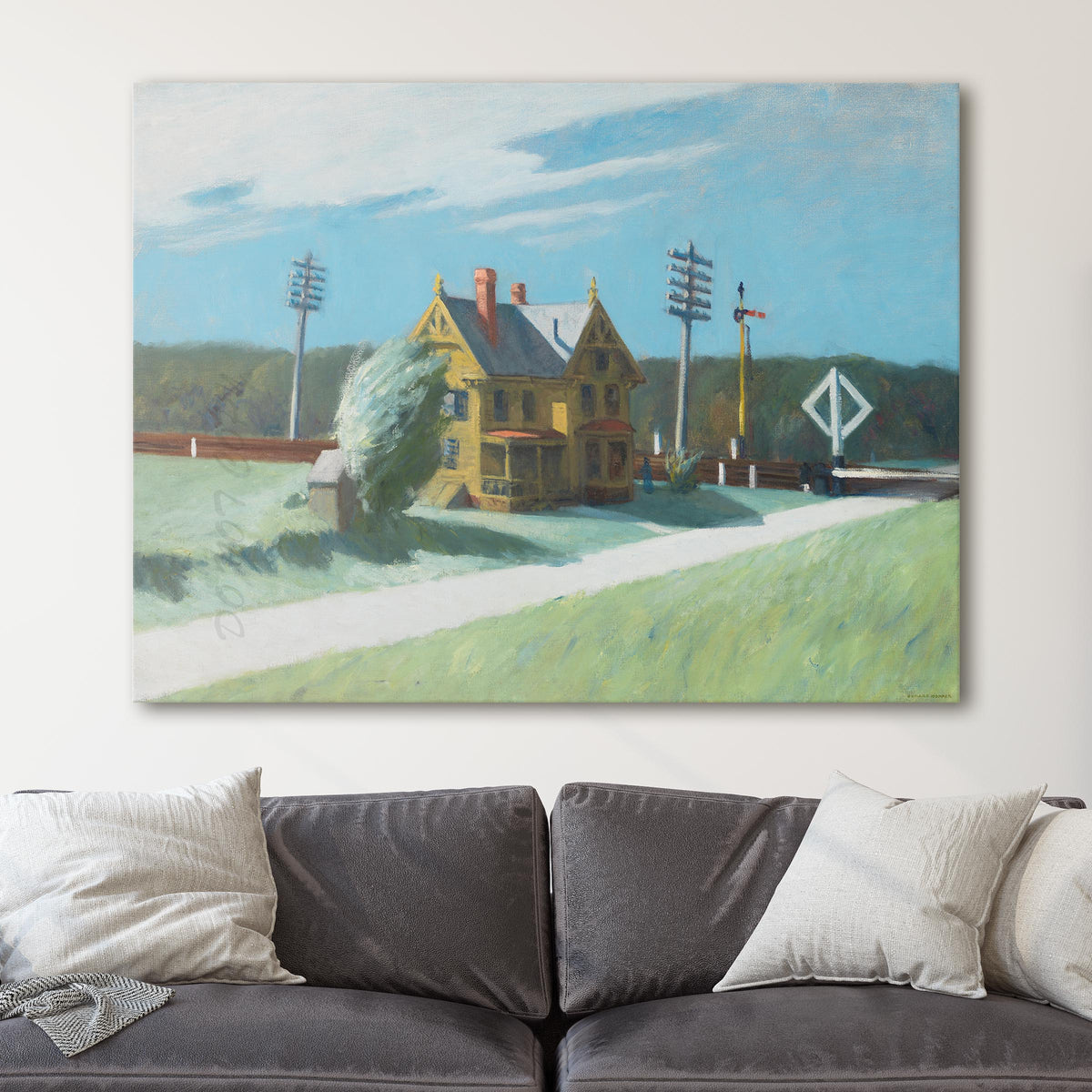 Railroad Crossing, by Edward Hopper