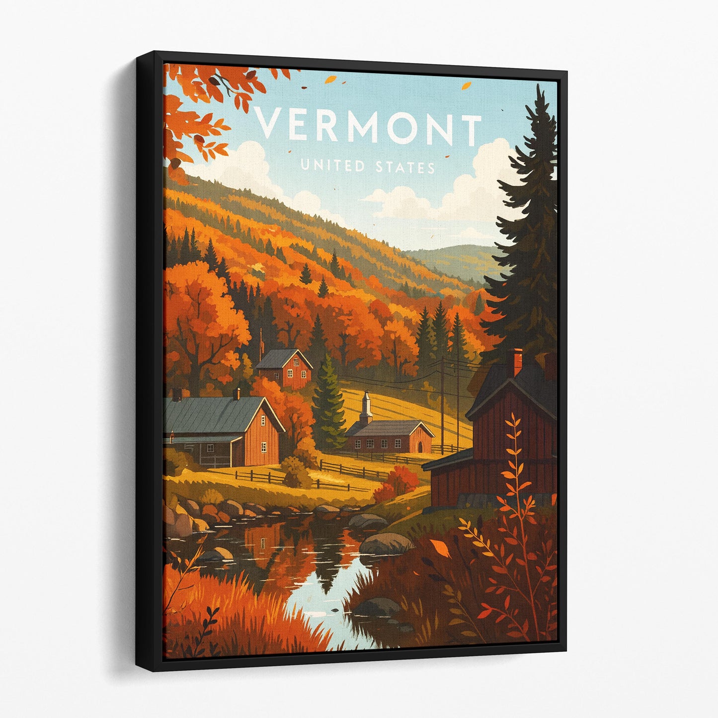 Vermont Vintage Travel Poster